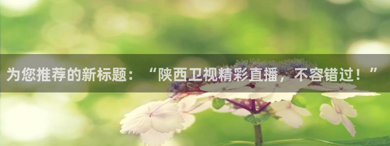 球友体育免费下载：为您推荐的新标题：“陕西卫视精彩直播，不容错过！”