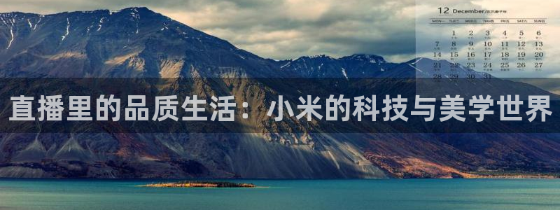 球友体育官网：直播里的品质生活：小米的科技与美学世界